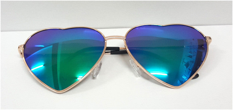 New Fashion Heart Shaped Sunglasses Women Metal Wrap Sun Glasses Lovely - CelebritystyleFashion.com.au online clothing shop australia