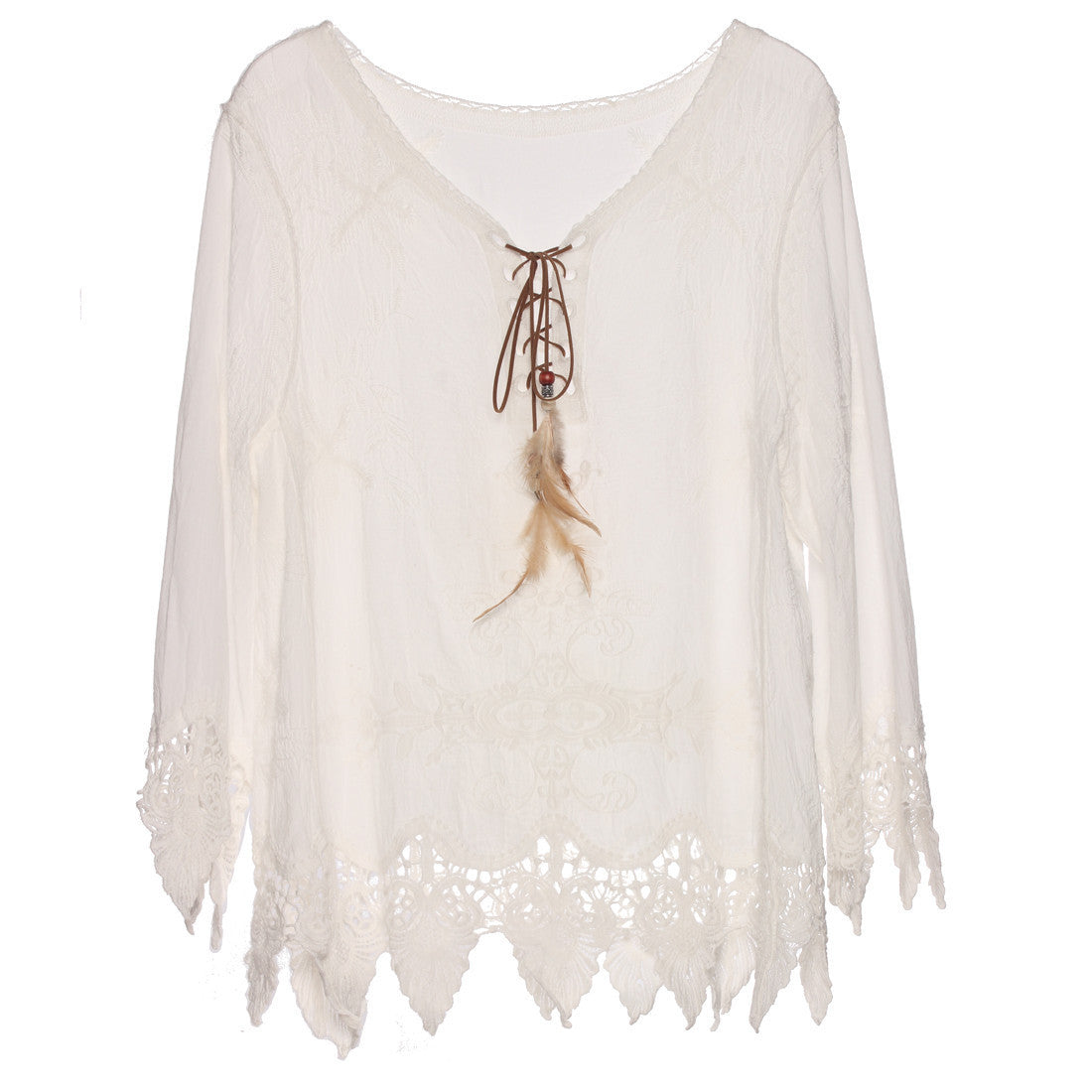 Online discount shop Australia - Gypsy Feather Duster Tops Hippie Boho People Style With Retro Embroidery Fishtail Lace Patch Design Tops Tee t shirt women