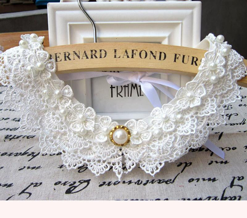 Vintage black lace beaded collar choker collar necklace fake collar women 's clothing accessories sweet false collar