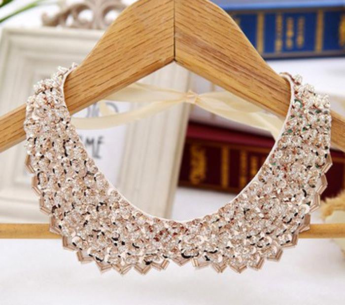 Vintage black lace beaded collar choker collar necklace fake collar women 's clothing accessories sweet false collar