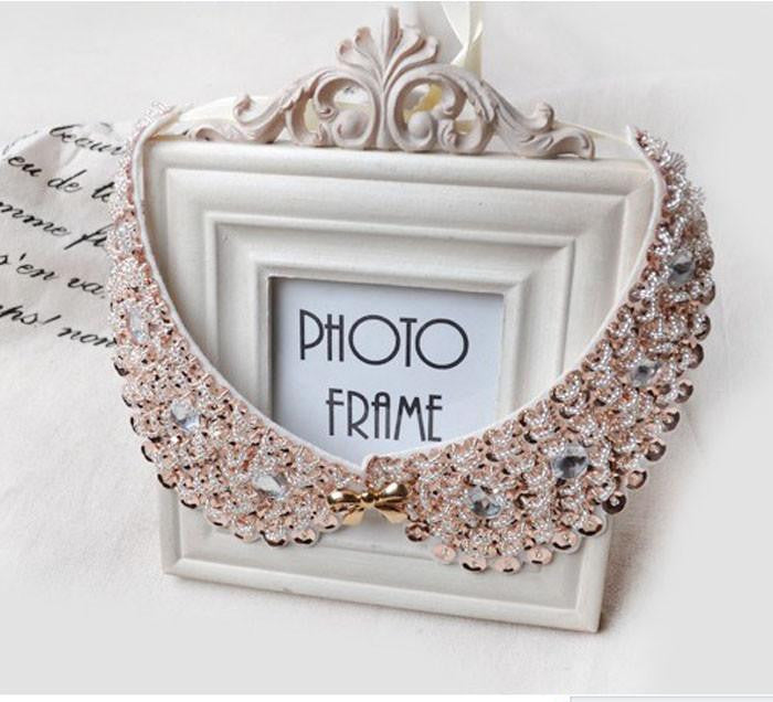 Vintage black lace beaded collar choker collar necklace fake collar women 's clothing accessories sweet false collar