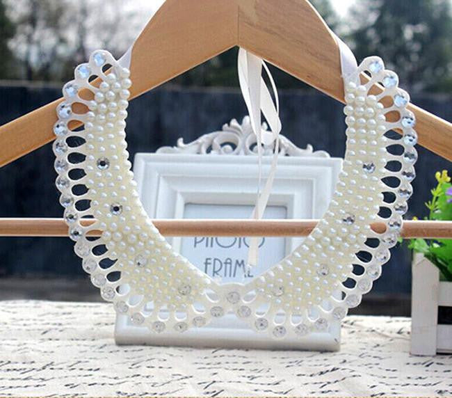 Vintage black lace beaded collar choker collar necklace fake collar women 's clothing accessories sweet false collar