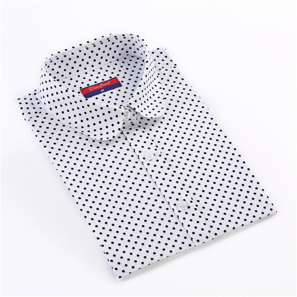 Red Polka Dot Shirt Dots Women Shirts Bohemia Long Sleeve Blouses Polka Dot White Women Shirts Blouses