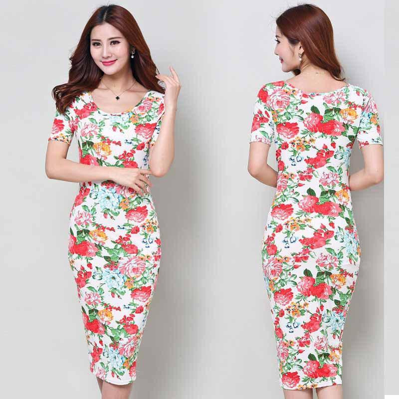 Women Slim Painted Bodycon Party Clubwear woman clothing Elegant Noble summer Dress #LYW