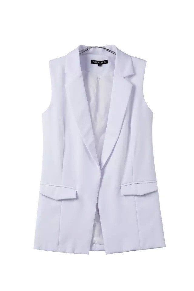 Online discount shop Australia - fashion simple solid color no button short black white wine red yellow blazer jackets