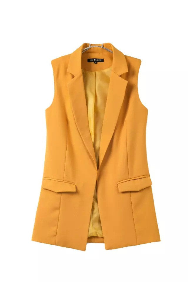 Online discount shop Australia - fashion simple solid color no button short black white wine red yellow blazer jackets