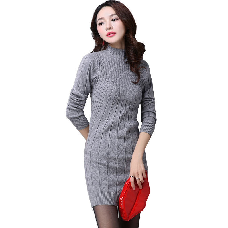 Online discount shop Australia - New Arrival Women Autumn/Winter Dress 5 Colors Knitting Warm Sheath Plus Size S-3XL Casual Women's dresses vestidos