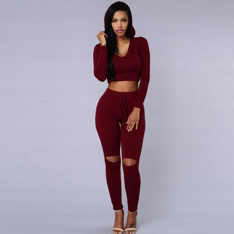 Rompers Womens Jumpsuit Bodycon Jumpsuit Women 2 Pieces Overalls Bodysuit Women Long Sleeve Hole Skinny Playsuit Plus Size