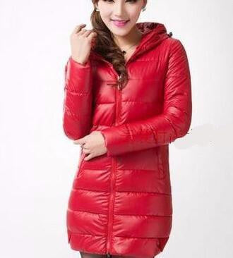 Womens Coat Style Cotton Down jacket Leisure Large size Hooded Jacket Fashion Slim Ladies Coat