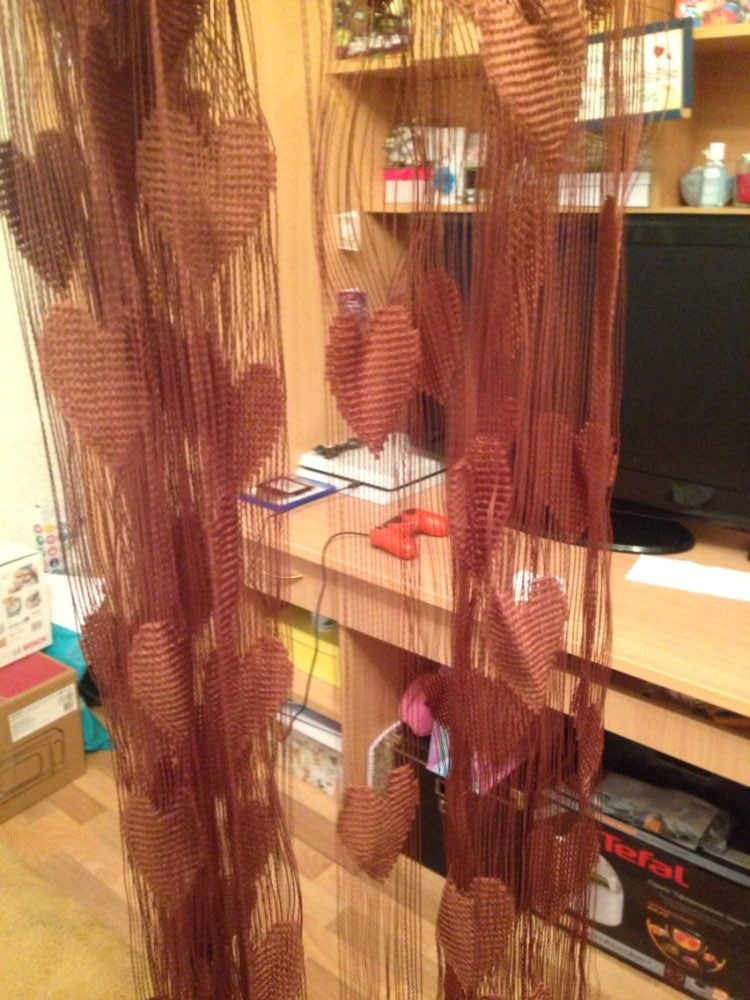 Heart String Curtain Window Door Balcony Home Decoration Children Decorative Curtain for Living Room Bedroom Kitchen