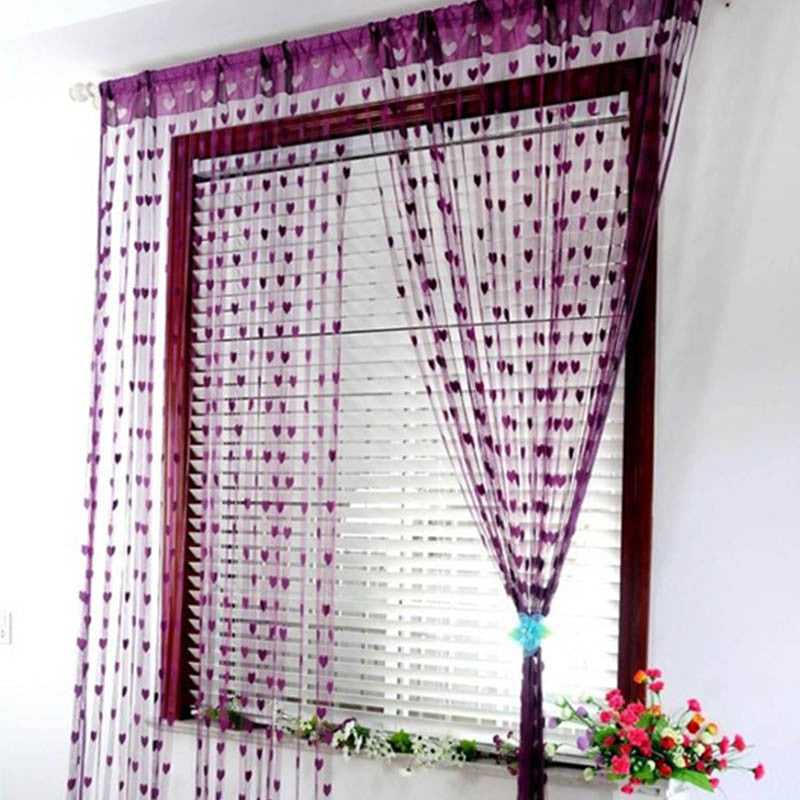 Heart String Curtain Window Door Balcony Home Decoration Children Decorative Curtain for Living Room Bedroom Kitchen