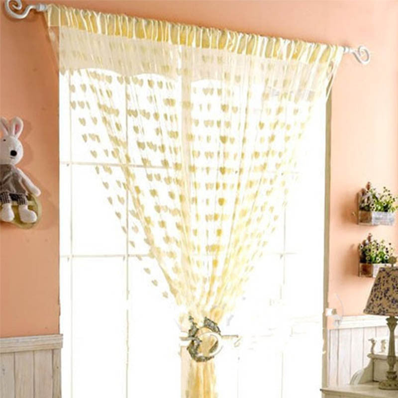 Heart String Curtain Window Door Balcony Home Decoration Children Decorative Curtain for Living Room Bedroom Kitchen