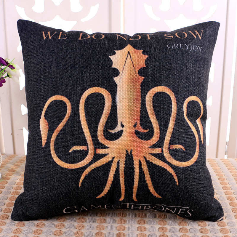 Pillowcase Cushion Game of Thrones Style Home Decorative Cotton Linen Cushion Cover Flag Chair Seat Sofa Throw Pillows