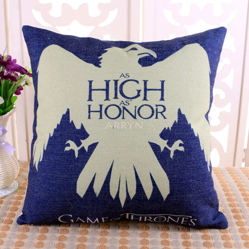 Pillowcase Cushion Game of Thrones Style Home Decorative Cotton Linen Cushion Cover Flag Chair Seat Sofa Throw Pillows
