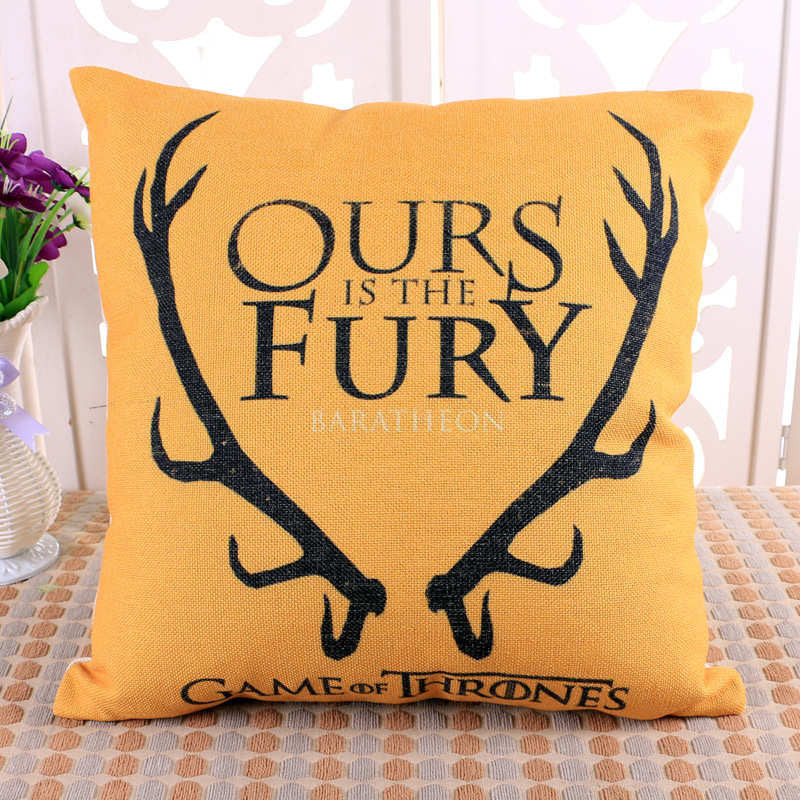 Pillowcase Cushion Game of Thrones Style Home Decorative Cotton Linen Cushion Cover Flag Chair Seat Sofa Throw Pillows