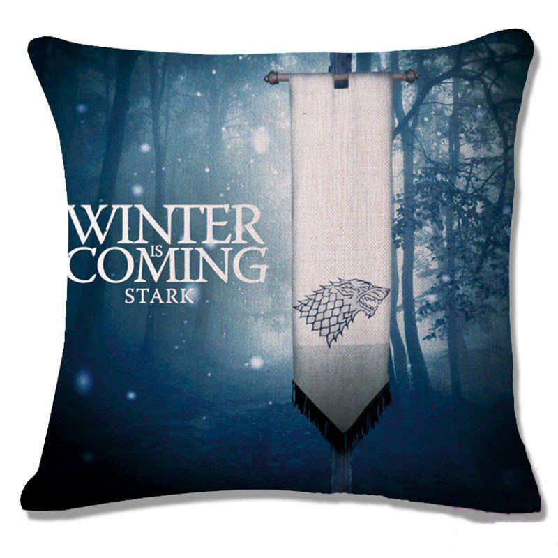 Pillowcase Cushion Game of Thrones Style Home Decorative Cotton Linen Cushion Cover Flag Chair Seat Sofa Throw Pillows
