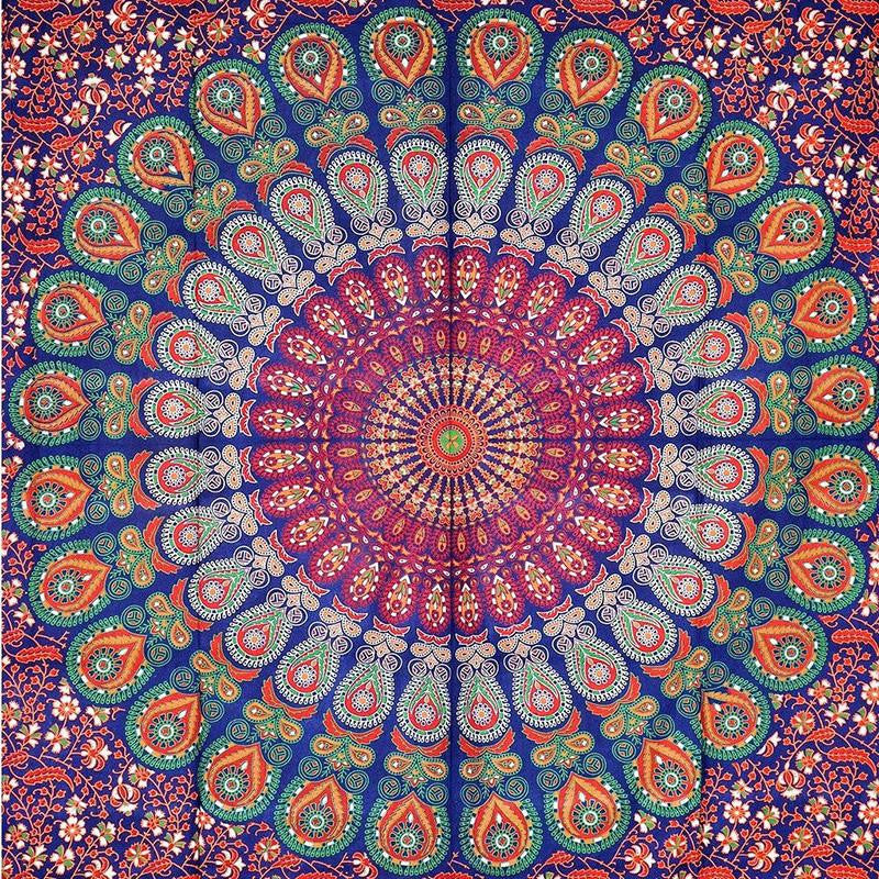 Wall Hanging Tapestries Boho Bedspread Beach Towel Mat Blanket Table Cloth 210x148cm