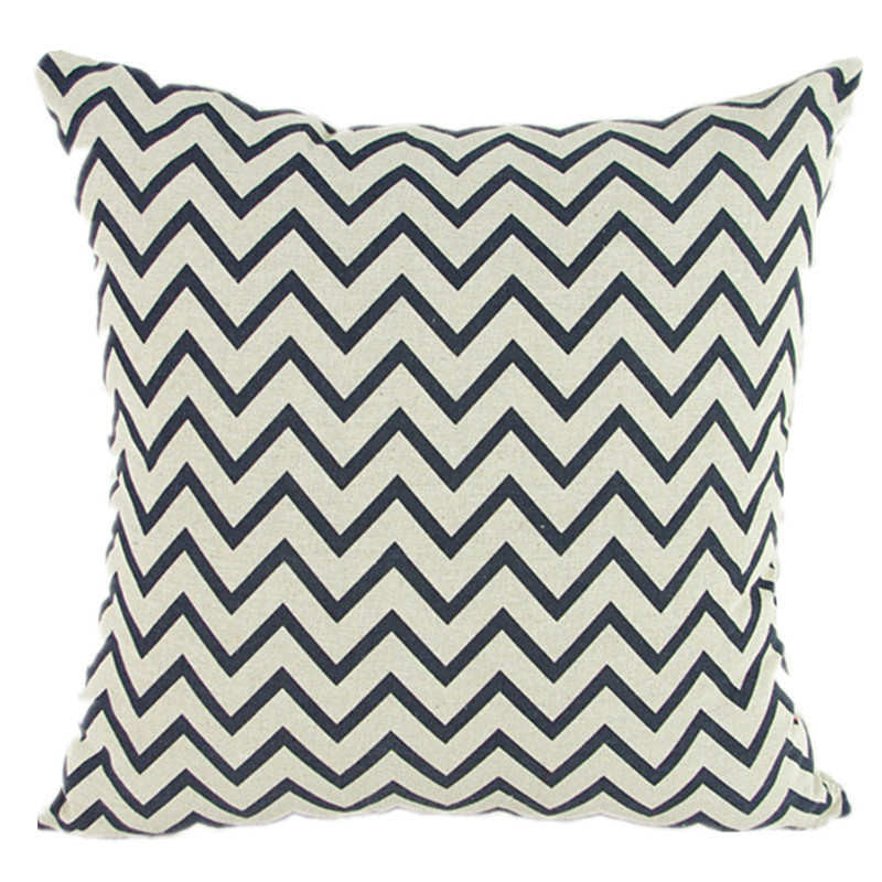 Online discount shop Australia - Case Black and White Pattern Pillowcase Cotton Linen Printed 18x18 Inches Geometry