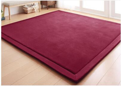 Online discount shop Australia - 2CM Thick Coral Fleece Mat Carpet 180*200*2CM Tatami Tea Table Manually Bedroom Carpet Rectangle Living Room Rug
