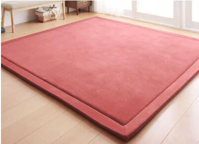 Online discount shop Australia - 2CM Thick Coral Fleece Mat Carpet 180*200*2CM Tatami Tea Table Manually Bedroom Carpet Rectangle Living Room Rug