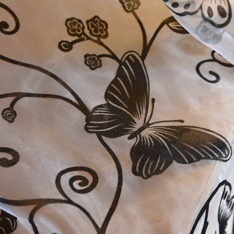 Online discount shop Australia - Fashion 1*2M Butterfly Voile Door Curtain Panel Window Room Divider Sheer Curtain