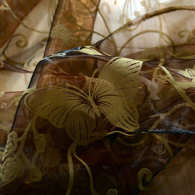 Online discount shop Australia - Fashion 1*2M Butterfly Voile Door Curtain Panel Window Room Divider Sheer Curtain