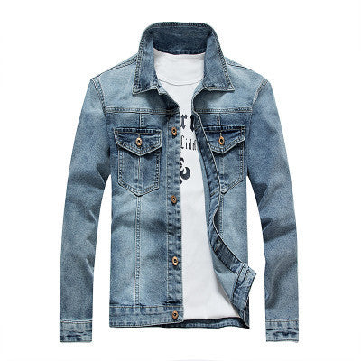 Online discount shop Australia - 10 colors men's outer wear Korean fashion casual denim jacket retro jacket hole Slim tide male clothes M-5XL