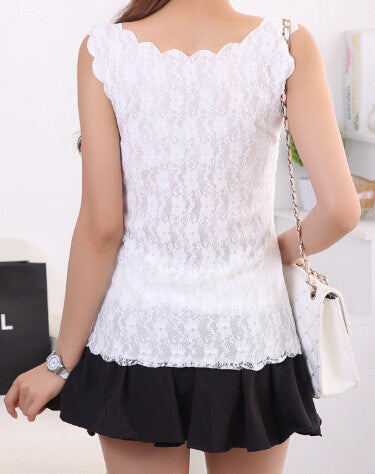 Online discount shop Australia - Lace Women Tank Top  Fitness Sleeveless Women's Tank Camis Women Tops Tank Vest Camisole Black White