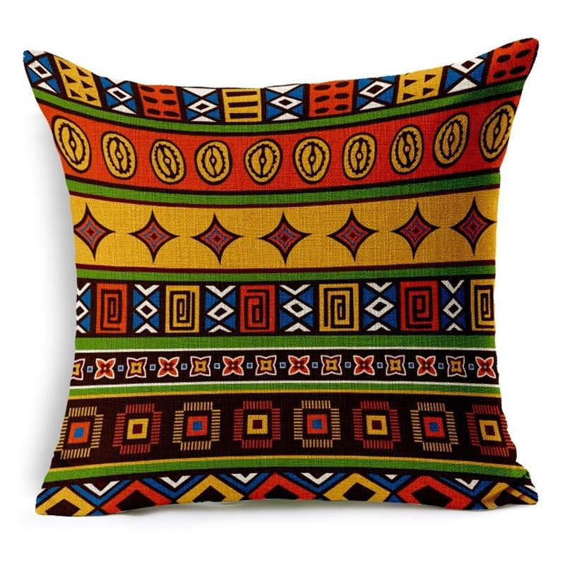 Woven Linen Geometric Cushion Cover Sofa Car Home Decorative Throw Paisley Style SIZE 45*45