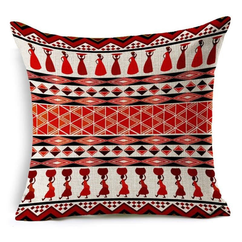 Woven Linen Geometric Cushion Cover Sofa Car Home Decorative Throw Paisley Style SIZE 45*45