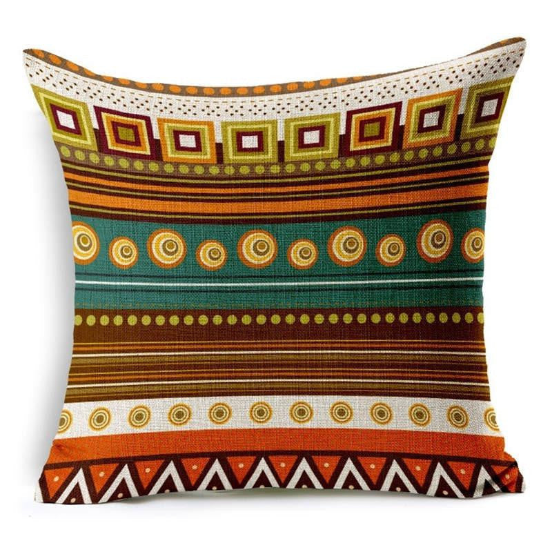 Woven Linen Geometric Cushion Cover Sofa Car Home Decorative Throw Paisley Style SIZE 45*45