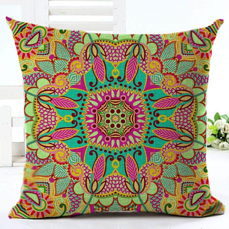 Woven Linen Geometric Cushion Cover Sofa Car Home Decorative Throw Paisley Style SIZE 45*45