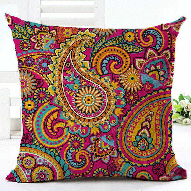 Woven Linen Geometric Cushion Cover Sofa Car Home Decorative Throw Paisley Style SIZE 45*45