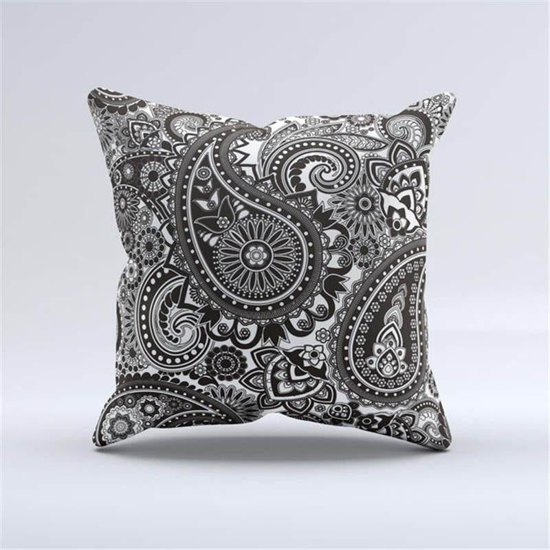 Woven Linen Geometric Cushion Cover Sofa Car Home Decorative Throw Paisley Style SIZE 45*45