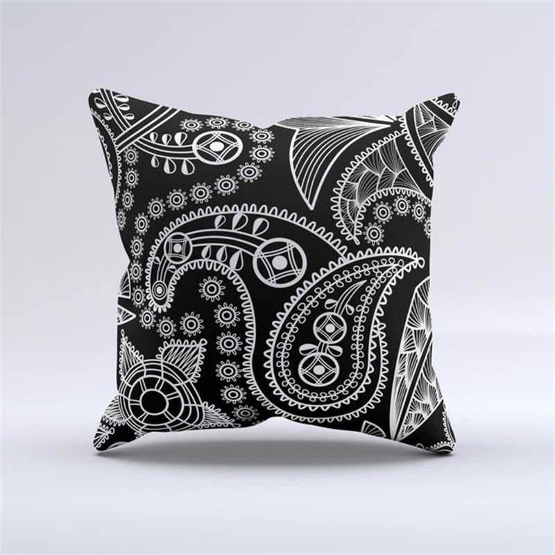 Woven Linen Geometric Cushion Cover Sofa Car Home Decorative Throw Paisley Style SIZE 45*45
