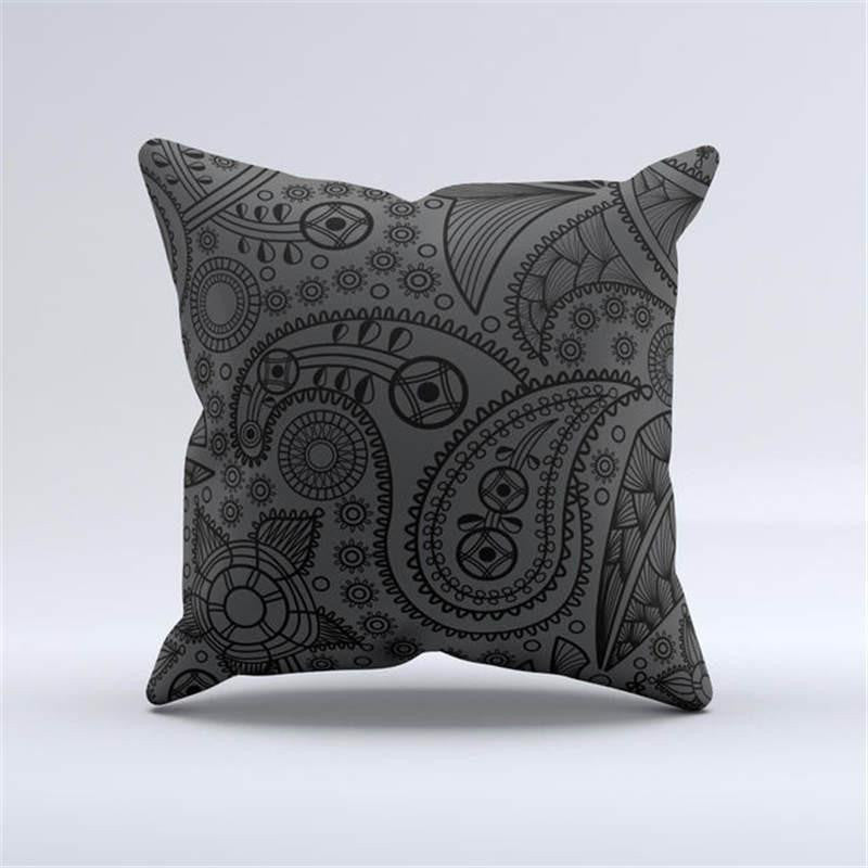 Woven Linen Geometric Cushion Cover Sofa Car Home Decorative Throw Paisley Style SIZE 45*45