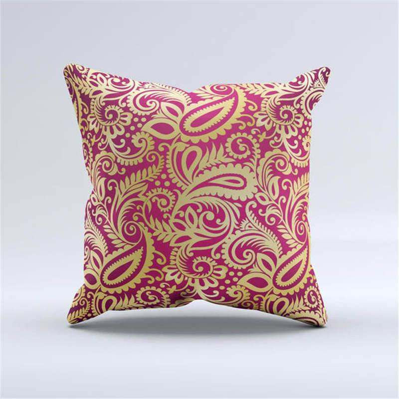 Woven Linen Geometric Cushion Cover Sofa Car Home Decorative Throw Paisley Style SIZE 45*45