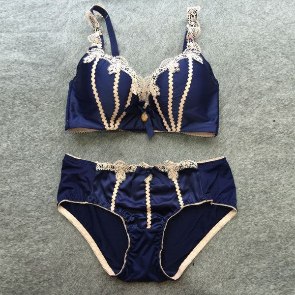 Elegent Women Lace Lingerie Underwear Push-Up Padded Bra Set