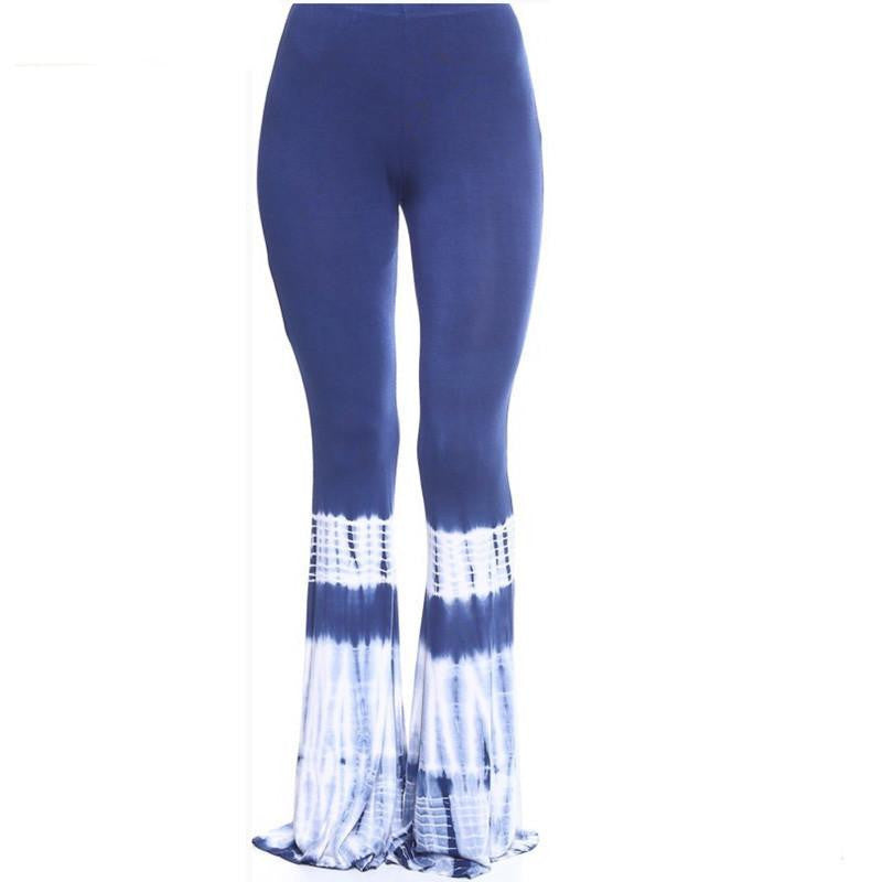 Women Ladies Vintage Regular High Waist Long Trousers Printed Casual Cotton Palazzo Mermaid Pants Wide Leg Pants pantalones