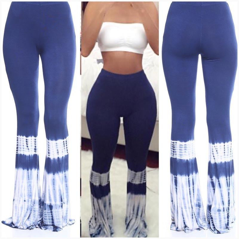 Women Ladies Vintage Regular High Waist Long Trousers Printed Casual Cotton Palazzo Mermaid Pants Wide Leg Pants pantalones