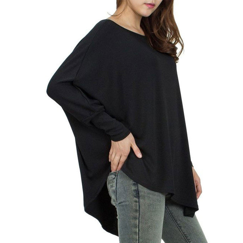 Oversize loose t-shirts for women tops irregular solid big size long female t-shirt women's clothing ladies shirt