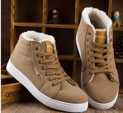 Online discount shop Australia - Hot Boots Men's Casual Shoes Boots Plus Velvet Warm Shoes To Help Low Suede Shoes