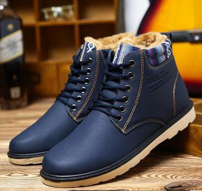 Online discount shop Australia - Hot Boots Men's Casual Shoes Boots Plus Velvet Warm Shoes To Help Low Suede Shoes