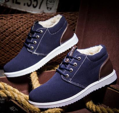 Online discount shop Australia - Hot Boots Men's Casual Shoes Boots Plus Velvet Warm Shoes To Help Low Suede Shoes