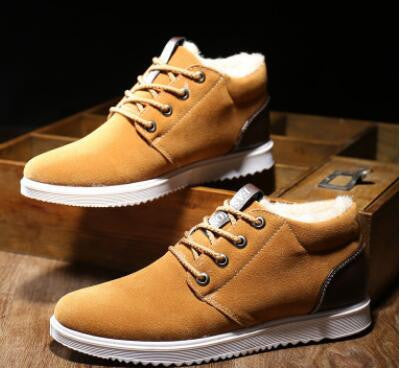 Online discount shop Australia - Hot Boots Men's Casual Shoes Boots Plus Velvet Warm Shoes To Help Low Suede Shoes