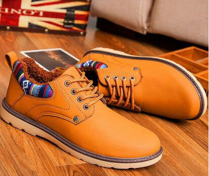 Online discount shop Australia - Hot Boots Men's Casual Shoes Boots Plus Velvet Warm Shoes To Help Low Suede Shoes