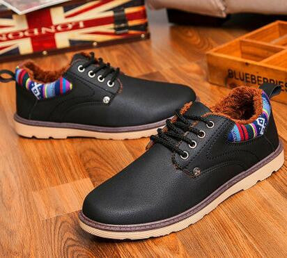 Online discount shop Australia - Hot Boots Men's Casual Shoes Boots Plus Velvet Warm Shoes To Help Low Suede Shoes