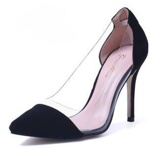 Women High Heel Shoes Red Vintage Style Woman Shoes High Heels Black Clear Wedding Shoes Stiletto Pumps