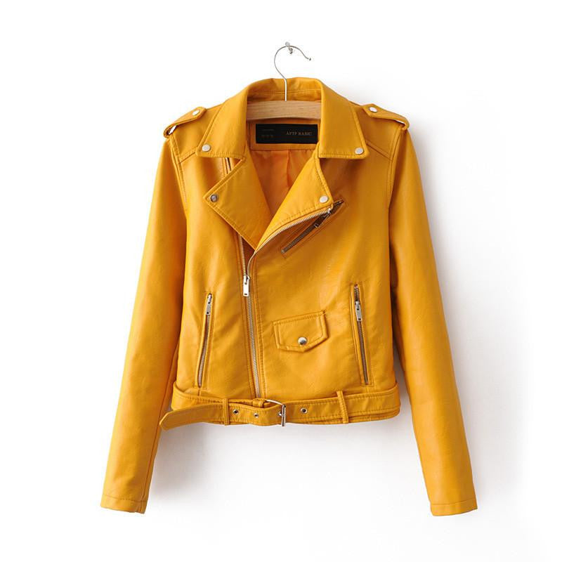 Online discount shop Australia - New  Women Faux Soft Leather Jackets Long Sleeve Motorcycle Coat Drop Shipping
