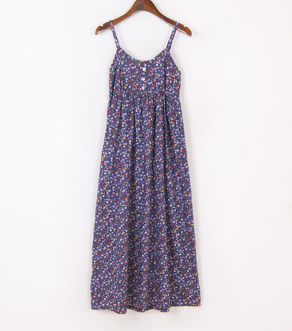 Online discount shop Australia - Beach Women Sexy Spaghetti Strap Mori Girl Casual Dress Women Floral Printing Dresses